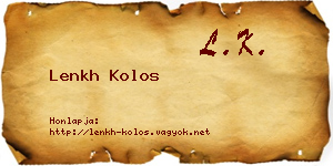 Lenkh Kolos névjegykártya